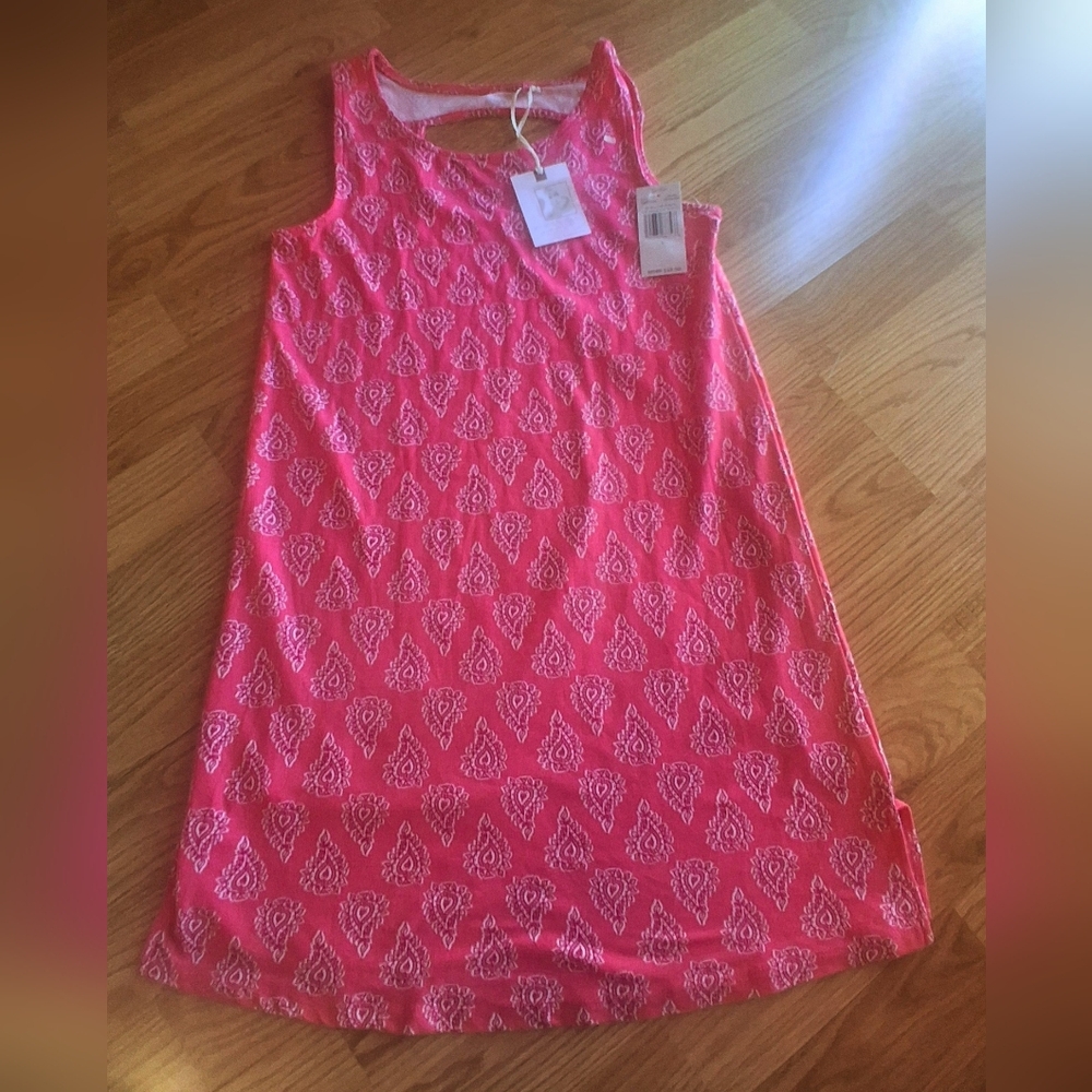 Jessica Simpson NWT girls Summer Dress, Pink Print, Sz  L, MSRP $39.50